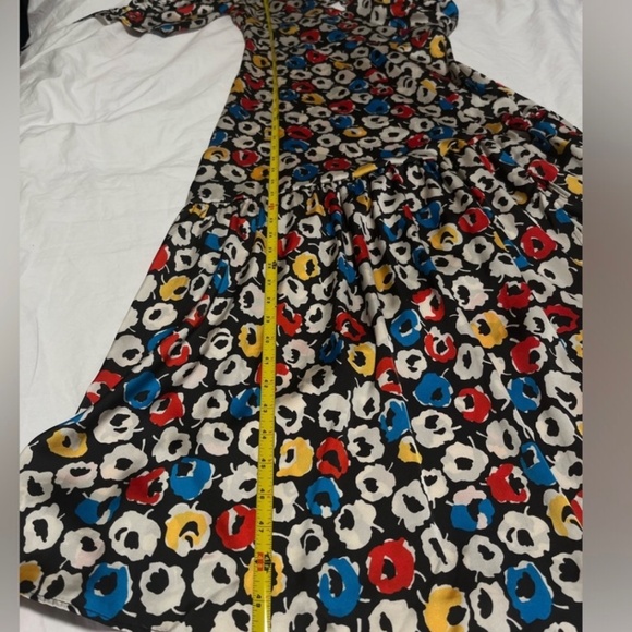 TOPSHOP Women”s Primary Floral In Black Tiered  Midi Dress Size 4 - Picture 14 of 14